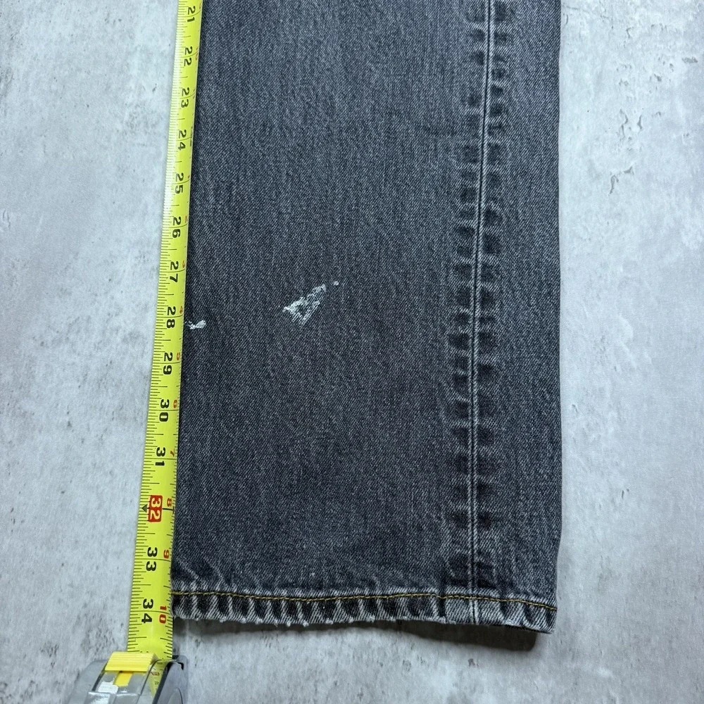 Levi's 501 Original Fit Jeans Mens Fits 34x34 Black Straight Button Fly Y2K
